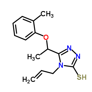 4-烯丙基-5-[1-(2-甲基苯氧基)乙基]-4H-1,2,4-噻唑-3-硫醇结构式_667414-42-8结构式
