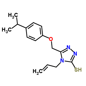 4-烯丙基-5-[(4-异丙基苯氧基)甲基]-4H-1,2,4-噻唑-3-硫醇结构式_667414-43-9结构式