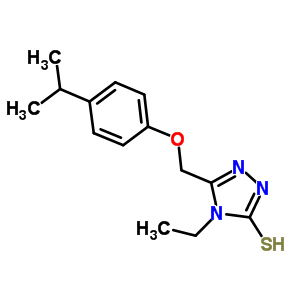 4-乙基-5-[(4-异丙基苯氧基)甲基]-4H-1,2,4-噻唑-3-硫醇结构式_667414-47-3结构式