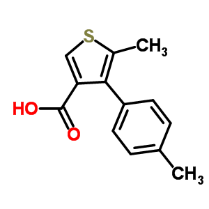 5-甲基-4-(4-甲基苯基)噻吩-3-羧酸结构式_667435-56-5结构式
