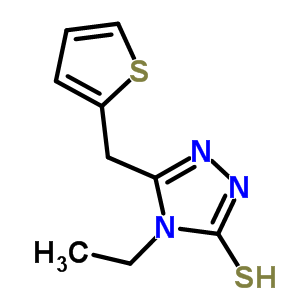 4-乙基-5-(噻吩-2-甲基)-4H-1,2,4-噻唑-3-硫醇结构式_667435-85-0结构式