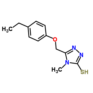 5-[(4-乙基苯氧基)甲基]-4-甲基-4H-1,2,4-噻唑-3-硫醇结构式_667435-97-4结构式
