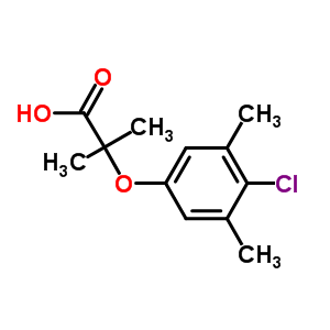 2-(4-氯-3,5-二甲基苯氧基)-2-甲基丙酸结构式_667436-01-3结构式