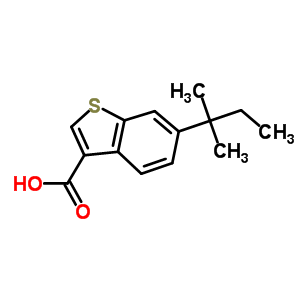 6-(1,1-二甲基丙基)-1-苯并噻吩-3-羧酸结构式_667436-12-6结构式