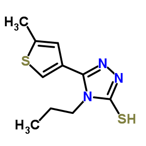 5-(5-甲基噻吩-3-基)-4-丙基-4H-1,2,4-噻唑-3-硫醇结构式_667436-25-1结构式
