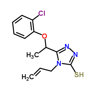 4-烯丙基-5-[1-(2-氯苯氧基)乙基]-4H-1,2,4-噻唑-3-硫醇结构式_667436-84-2结构式