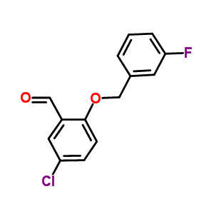 5-氯-2-[(3-氟苄基)氧基]苯甲醛结构式_667437-25-4结构式