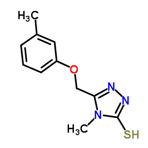 4-甲基-5-[(3-甲基苯氧基)甲基]-4H-1,2,4-噻唑-3-硫醇结构式_667437-40-3结构式