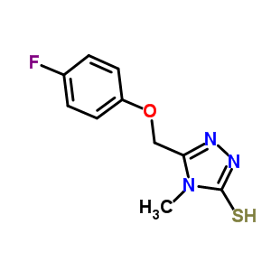 5-[(4-氟苯氧基)甲基]-4-甲基-4H-1,2,4-噻唑-3-硫醇结构式_667437-43-6结构式