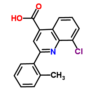 8-氯-2-(2-甲基苯基)喹啉-4-羧酸结构式_667437-81-2结构式