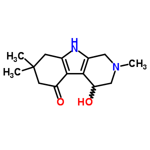 1,2,3,4,6,7,8,9-八氢-4-羟基-2,7,7-三甲基-5H-吡啶并[3,4-b]吲哚-5-酮结构式_66842-68-0结构式