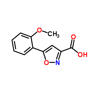 5-(2-甲氧基苯基)异噁唑-3-羧酸结构式_668971-16-2结构式