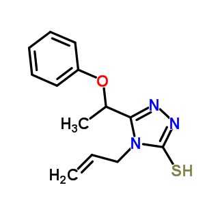 4-烯丙基-5-(1-苯氧基乙基)-4H-1,2,4-噻唑-3-硫醇结构式_669705-40-2结构式