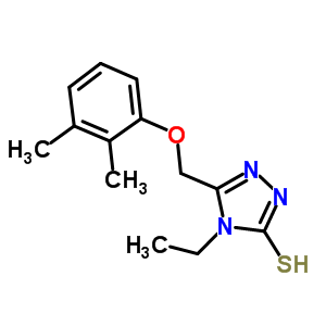 5-[(2,3-二甲基苯氧基)甲基]-4-乙基-4H-1,2,4-噻唑-3-硫醇结构式_669705-44-6结构式