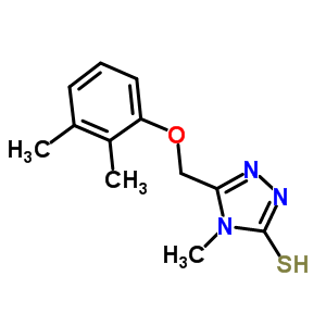 5-[(2,3-二甲基苯氧基)甲基]-4-甲基-4H-1,2,4-噻唑-3-硫醇结构式_669705-46-8结构式