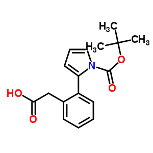2-(2-(1-(Tert-butoxycarbonyl)-1H-pyrrol-2-yl)phenyl)acetic acid Structure,669714-00-5Structure