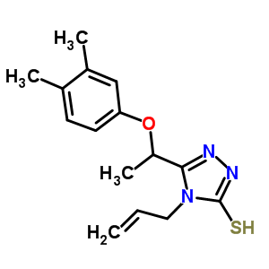 4-烯丙基-5-[1-(3,4-二甲基苯氧基)乙基]-4H-1,2,4-噻唑-3-硫醇结构式_669726-50-5结构式