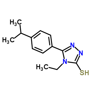 4-乙基-5-(4-异丙基苯基)-4H-1,2,4-噻唑-3-硫醇结构式_669729-27-5结构式
