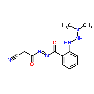N-(2-氰基乙酰基)亚氨基-2-(2-二甲基氨基肼基)苯甲酰胺结构式_66974-85-4结构式