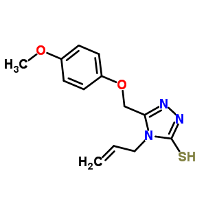 4-烯丙基-5-[(4-甲氧基苯氧基)甲基]-4H-1,2,4-噻唑-3-硫醇结构式_669740-18-5结构式