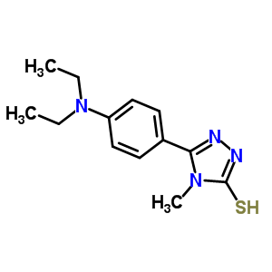 5-[4-(Diethylamino)phenyl]-4-methyl-4H-1,2,4-triazole-3-thiol Structure,669748-04-3Structure