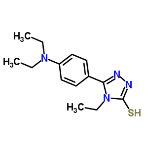 5-[4-(二乙基氨基)苯基]-4-乙基-4H-1,2,4-噻唑-3-硫醇结构式_669748-44-1结构式