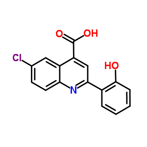 6-氯-2-(2-羟基苯基)喹啉-4-羧酸结构式_669753-96-2结构式