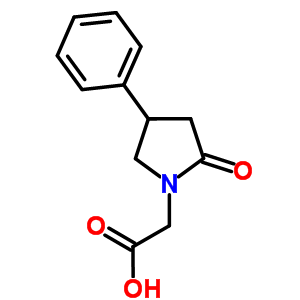 (2-氧代-4-苯基吡咯烷-1-基)乙酸结构式_67118-34-7结构式