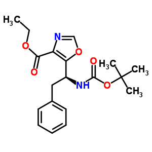 (S)-ethyl 5-(1-(boc-amino)-2-phenylethyl)oxazole-4-carboxylate Structure,672310-08-6Structure