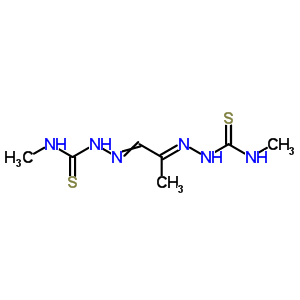 丙酮醛二(N4-甲基缩氨基硫脲)结构式_673-68-7结构式