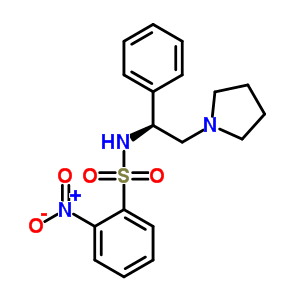 (S)-2-nitro-n-(1-phenyl-2-pyrrolidin-1-yl-ethyl)-benzenesulfonamide Structure,675602-60-5Structure