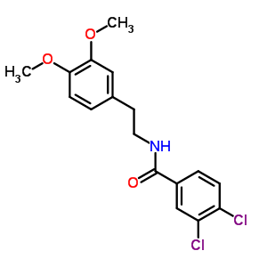 3,4-二氯-N-[2-(3,4-二甲氧基苯基)乙基]苯甲酰胺结构式_67616-17-5结构式