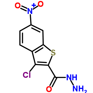 3-氯-6-硝基-1-苯并噻吩-2-碳酰肼结构式_676348-44-0结构式