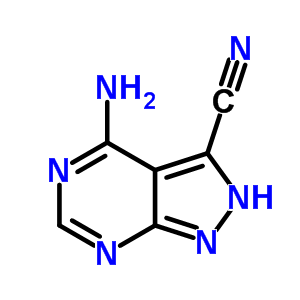4-氨基-1H-吡唑并[3,4-d]嘧啶-3-甲腈结构式_6826-96-6结构式