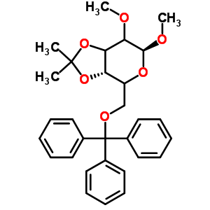Methyl 3,4-o-isopropylidene-2-o-methyl-6-o-tritylhexopyranoside Structure,69182-49-6Structure