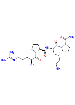 精氨酰-脯氨酰-赖氨酰-脯氨酰胺结构式_69355-89-1结构式
