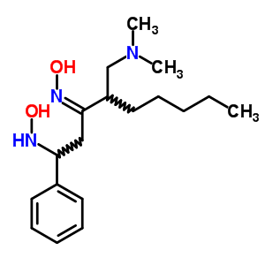 N-[(3Z)-4-(二甲基氨基甲基)-3-羟基亚氨基-1-苯基-壬基]羟胺结构式_69361-82-6结构式