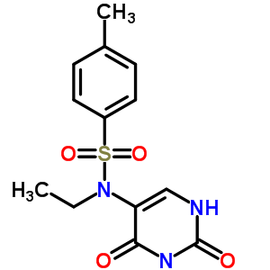 N-(2,4-二氧代-1H-嘧啶-5-基)-N-乙基-4-甲基-苯磺酰胺结构式_6937-80-0结构式