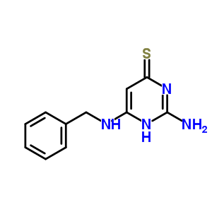 2-氨基-6-(苄基氨基)-1H-嘧啶-4-硫酮结构式_6944-08-7结构式