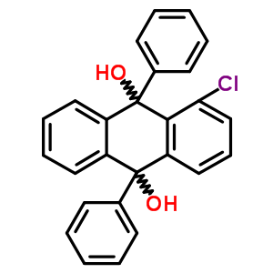 9,10-Anthracenediol,1-chloro-9,10-dihydro-9,10-diphenyl- Structure,69470-35-5Structure