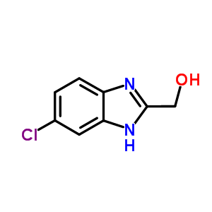 (6-氯-1H-苯并咪唑-2-基)甲醇结构式_6953-65-7结构式