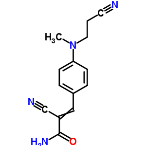 2-氰基-3-[4-(2-氰基乙基-甲基-氨基)苯基]-2-丙烯酰胺结构式_69532-99-6结构式