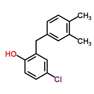 4-氯-2-[(3,4-二甲基苯基)甲基]-苯酚结构式_6955-53-9结构式