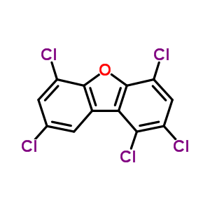 1,2,4,6,8-五氯二苯并呋喃结构式_69698-57-3结构式