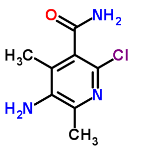 5-氨基-2-氯-4,6-二甲基-吡啶-3-羧酰胺结构式_6971-64-8结构式