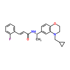 (S)-N-[1-(4-环丙基甲基-3,4-二氢-2H-苯并[1,4]噁嗪-6-基)-乙基]-3-(2-氟-苯基)丙烯酰胺结构式_697287-41-5结构式