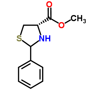 2-Phenylthiazolidine-4-carboxylic acid methyl ester Structure,69739-20-4Structure