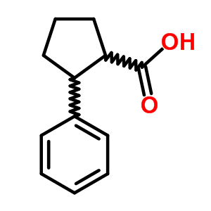 2-苯基环戊烷羧酸结构式_7015-25-0结构式