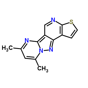 7,9-Dimethylthieno[3,2:5,6]pyrido[4,3:3,4]pyrazolo[1,5-a]pyrimidine Structure,70661-50-6Structure