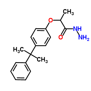 2-[4-(1-甲基-1-苯基乙基)苯氧基]丙肼结构式_70757-69-6结构式